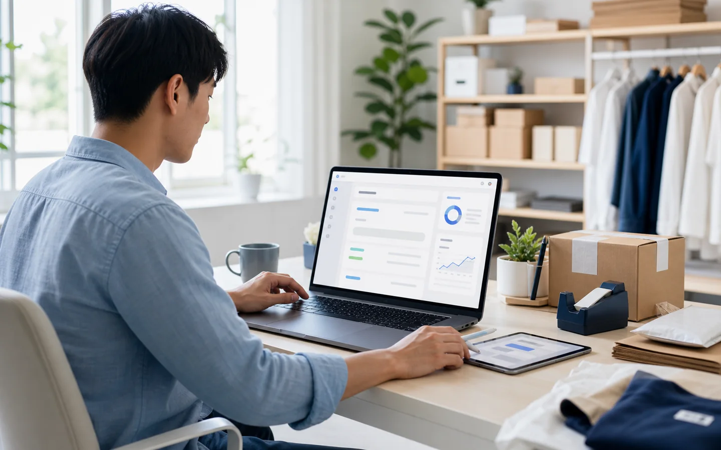 Merchant reviewing an online order before creating a stablecoin checkout session